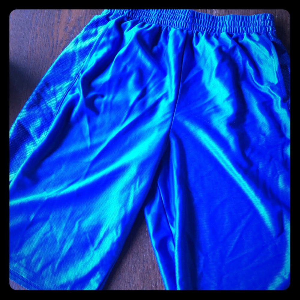 Electric blue basketball shorts